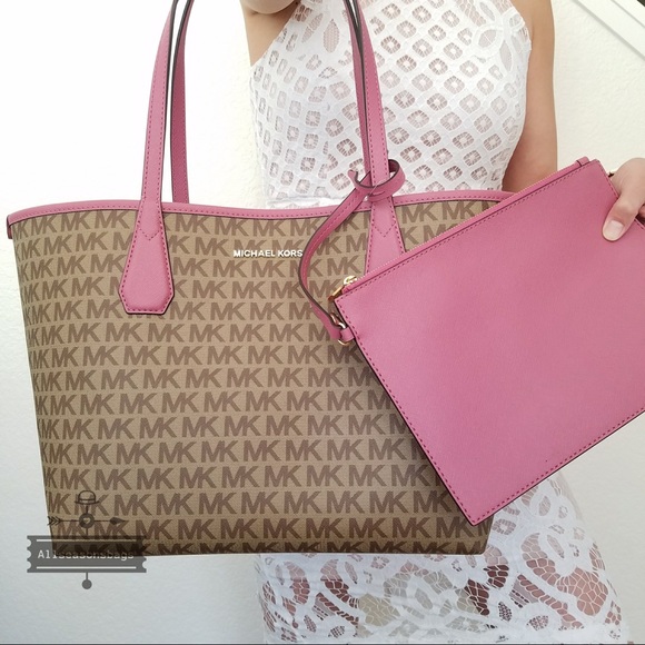 NWT Michael Kors Candy reversible tote Tulip Bag - Picture 2 of 8